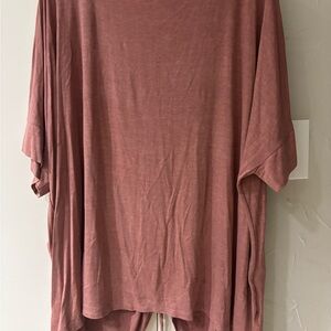 Casual Mauve Short Sleeve Women's Top